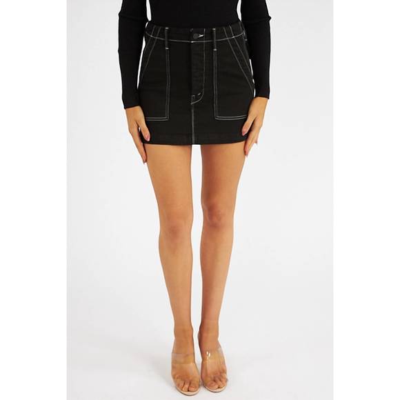 NEW MOTHER women's private mini skirt in white lines